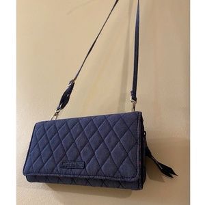 Vera Bradley RFID wallet crossbody Moonlight Navy